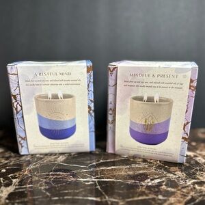 Set of 2 Reusable Ceramic Essential oil 
Scented Candles with Decorative Boxes